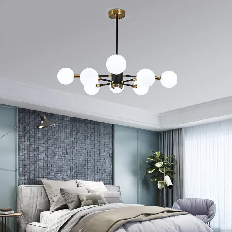 Nordic Bubble Glass Chandelier Pendant Lamp Ceiling Light Suspension Luminaire  for Living Room Bedroom - vue 5 sur 16