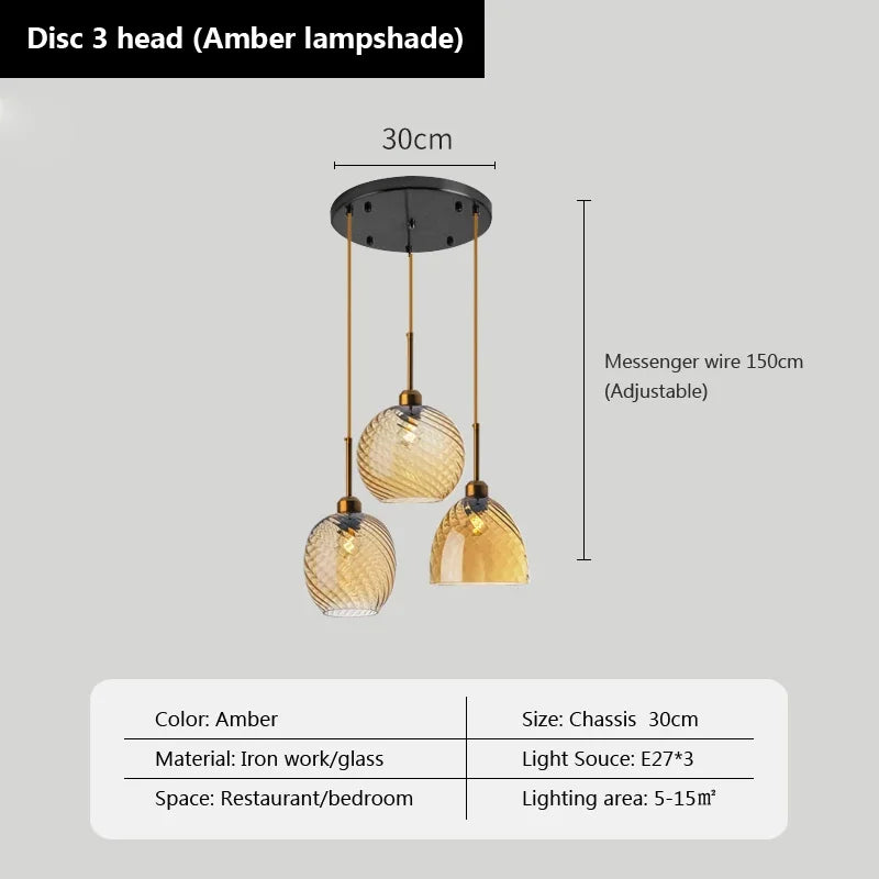 suspension moderne en verre design pour décoration intérieure - vue 22 sur 23