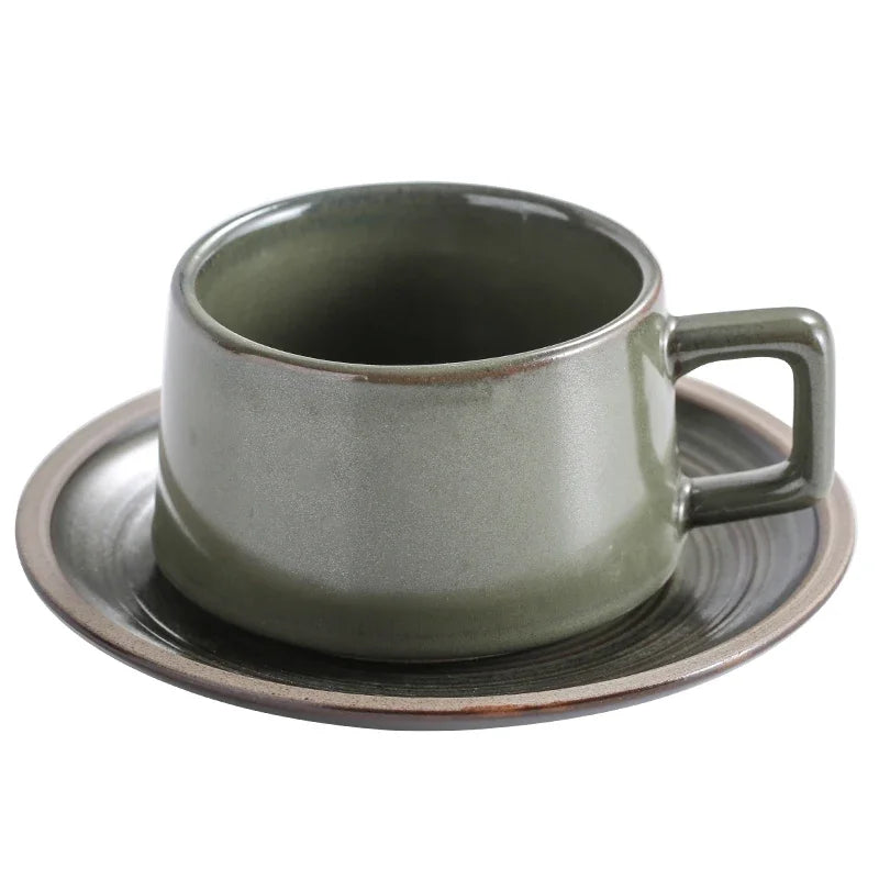 Service à thé céramique rétro japonais tasses soucoupes