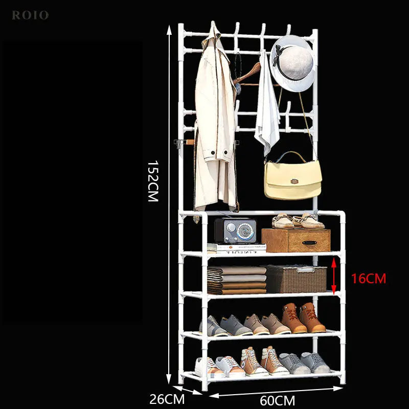 étagère à chaussures porte-manteau et organisateur de vêtements - vue 18 sur 17