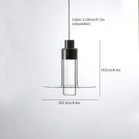 lustre moderne en verre pour cuisine et salon