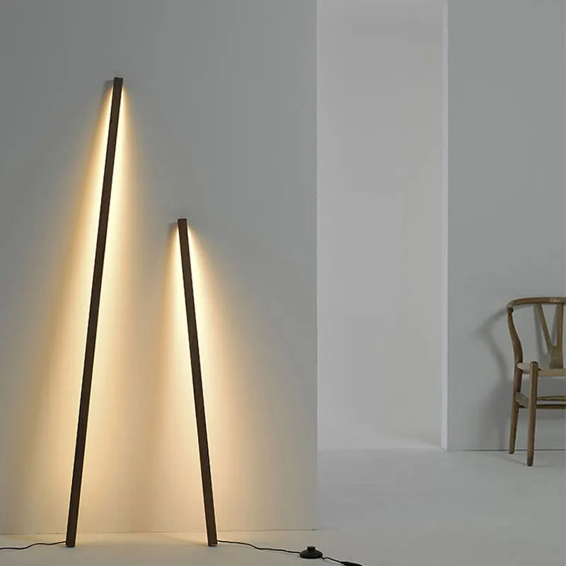 Lampe sur pied bois massif LED nordique minimaliste