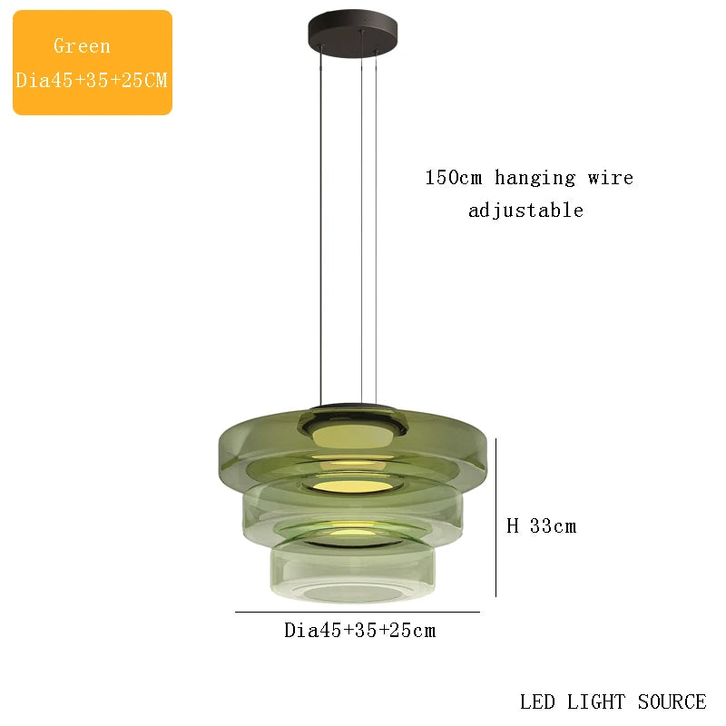 suspension design en verre série levels pour décoration moderne - vue 17 sur 24