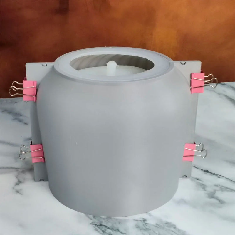 moule en silicone moderne pour pot de fleurs en béton léger et luxueux