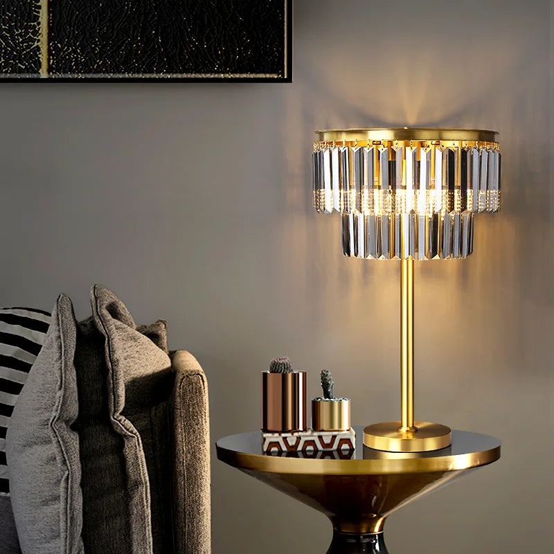 lampadaire moderne en verre et cuivre pour tous les espaces