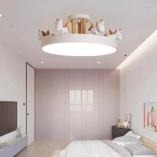 plafonnier licorne lampe enfant décoration lumineuse en résine - vue 2 sur 9
