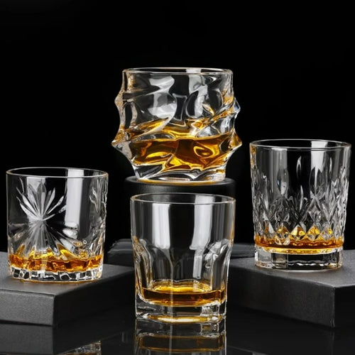 verres cristal relief style vintage bar maison réception