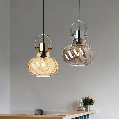 Suspension design en verre nordique décoratives pour loft bar - vue 2 sur 12