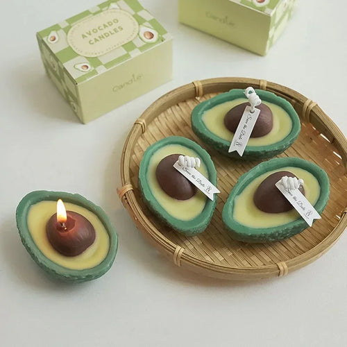 bougie parfumée aromathérapie imitation avocat en cire de soja - vue 2 sur 7