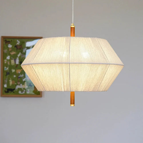 suspension nordique rétro en corde de chanvre et rotin à led - vue 3 sur 9