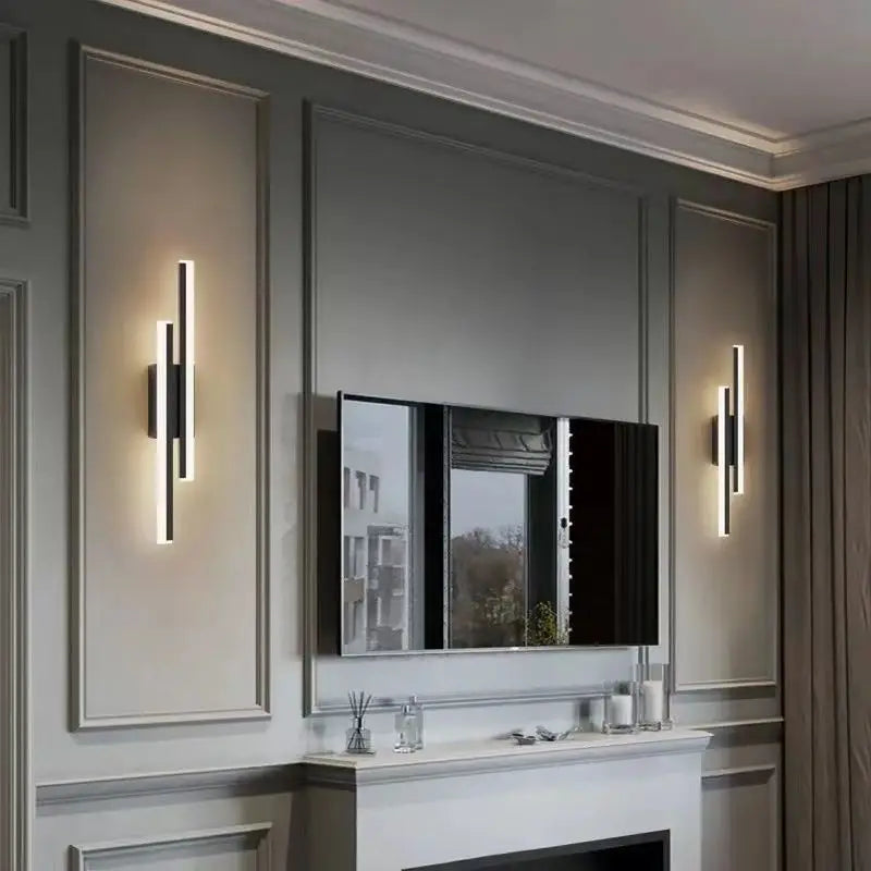 applique murale LED cuivre ligne tuyau acrylique abat-jour éclairage intérieur pour salon couloir luminaire