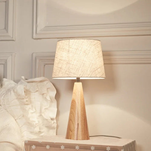 Lampe de chevet européen créatif mariage en bois massif salon nordique lumière chaude lampe de Table moderne Minima