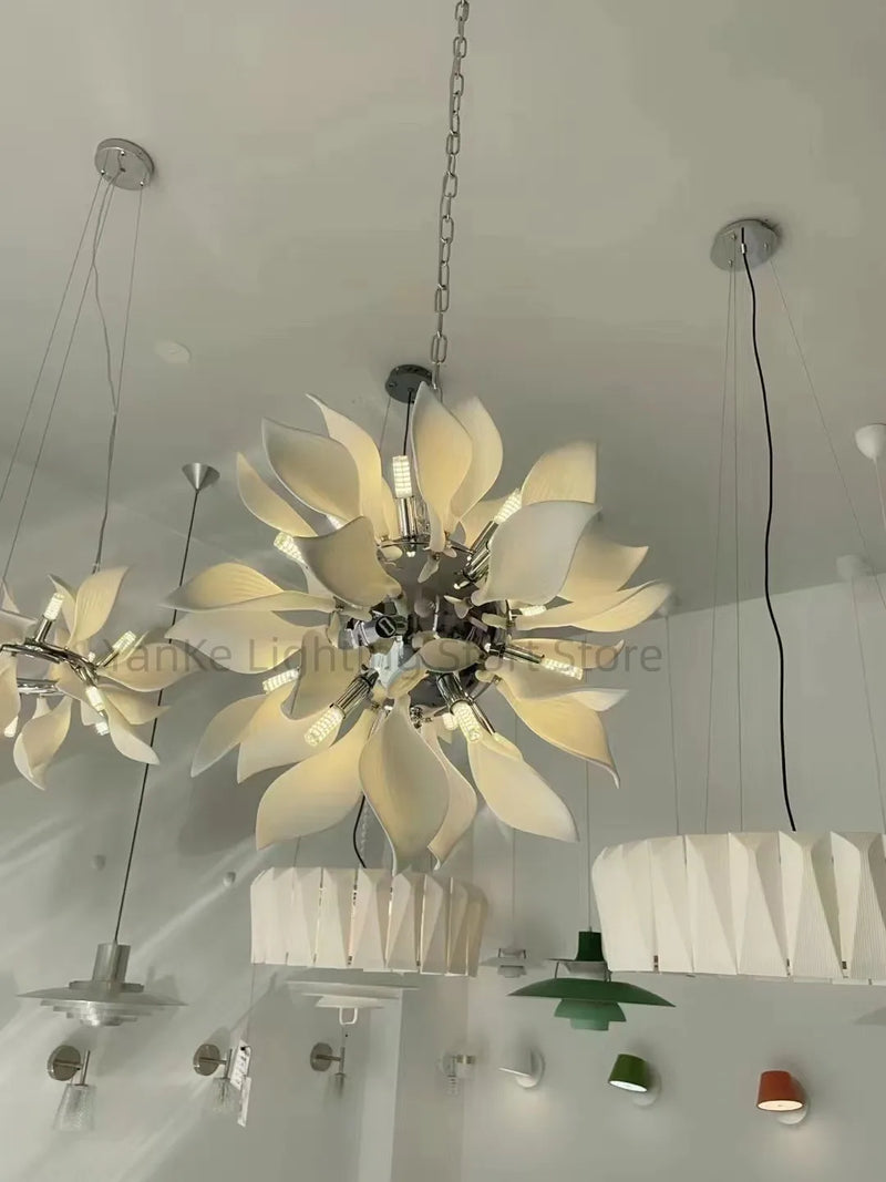 lustre moderne led nordique simple brillant pour hôtel villa
