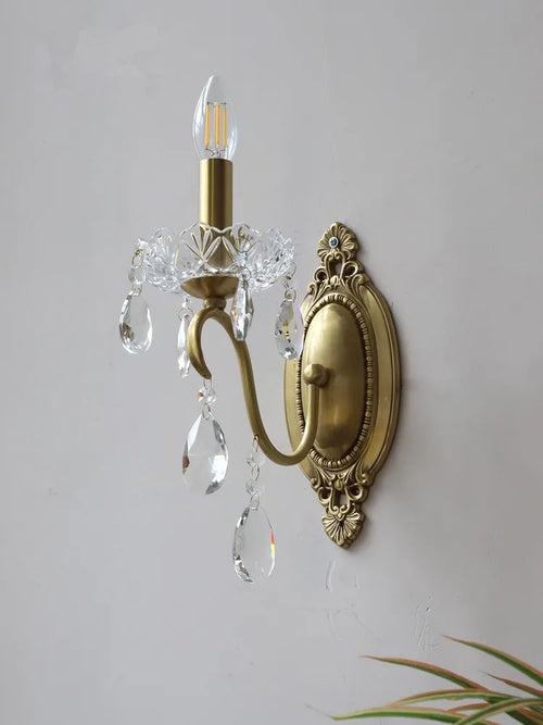 lampe en cristal rétro en cuivre pour décoration intérieure - vue 3 sur 7