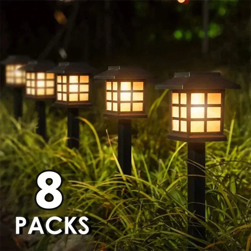 lot de lampes solaires led pour éclairage extérieur décoratif de jardin - vue 2 sur 8