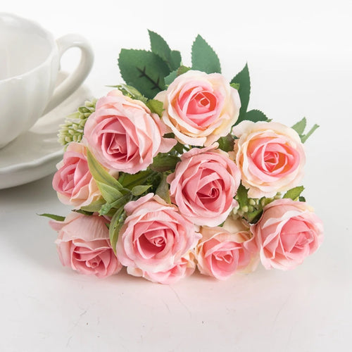 bouquet de roses artificielles en soie pour décorations et événements festifs - vue 12 sur 12
