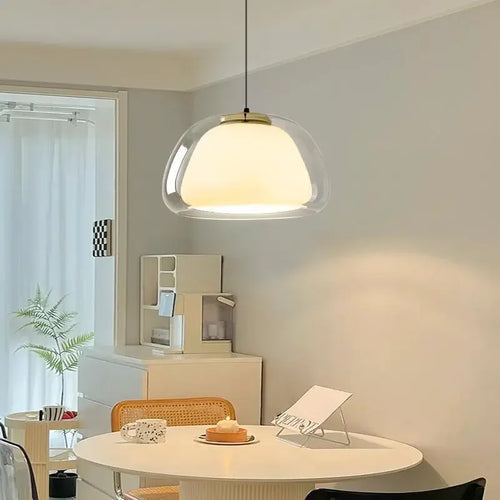 Suspension LED en verre design nordique minimaliste décoratif