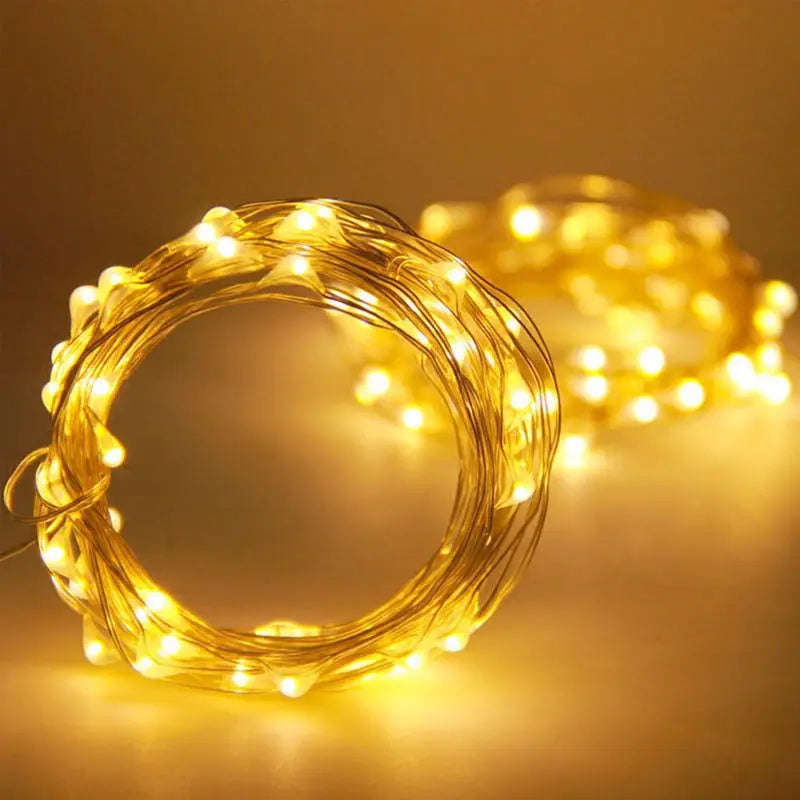guirlande lumineuse led en fil de cuivre pour décorations de fête - vue 5 sur 14