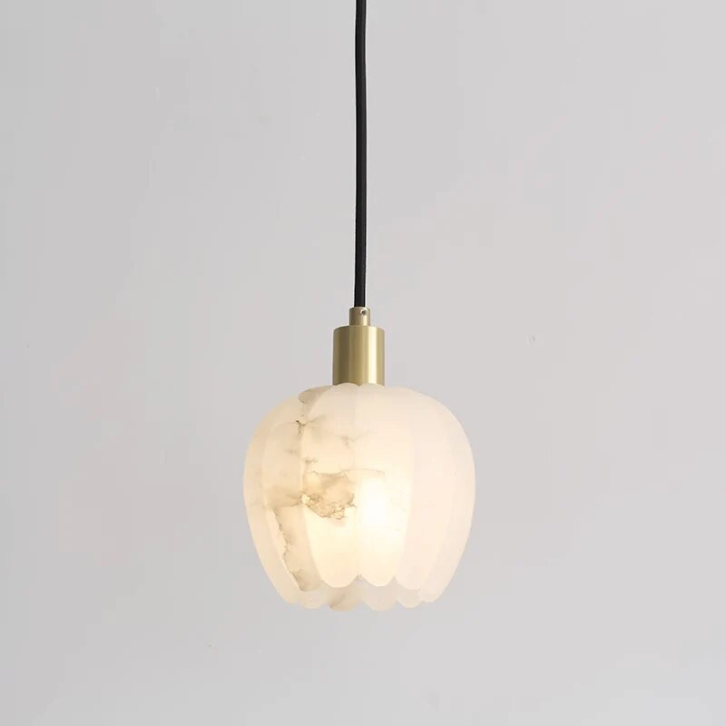 Suspension petite fleur pétale marbre - vue 6 sur 6
