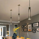 suspension en cristal de luxe design long