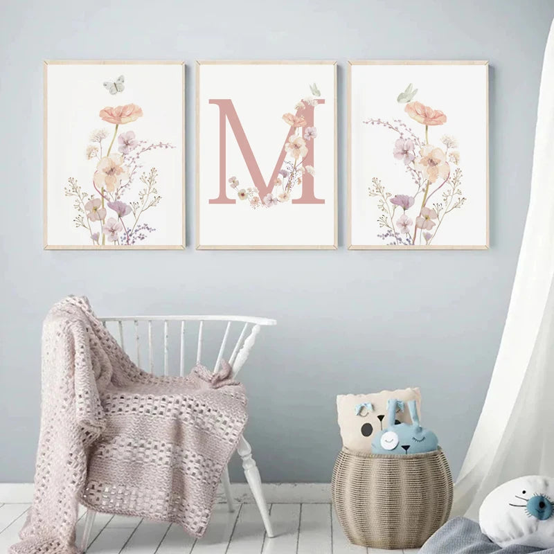 affiche photo personnalisée fleur sauvage décoration murale enfant