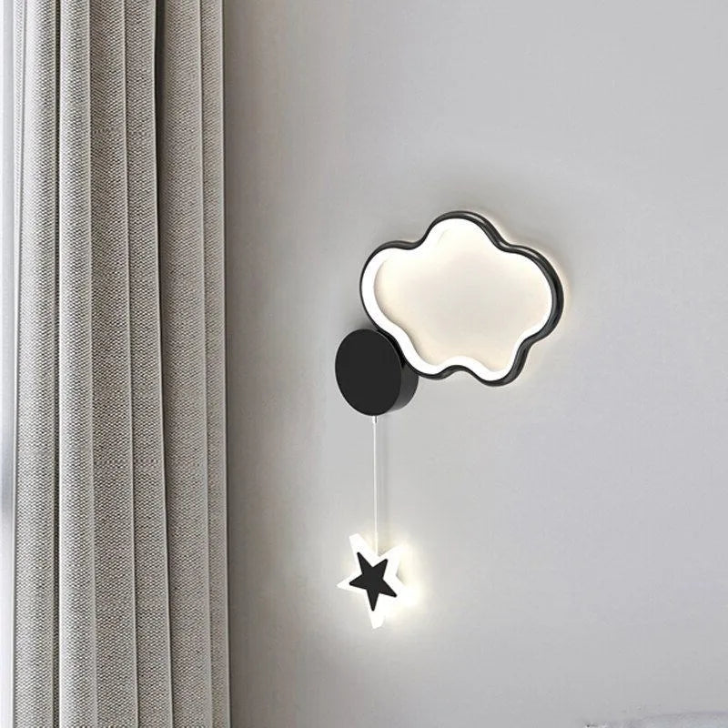 Applique murale LED modernes fer acrylique nuage étoile lune chambre d'enfants décor appliques pour chambre allée étude salon maison Lustre