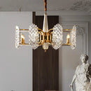 lustre moderne à led en cristal pour décoration nordique