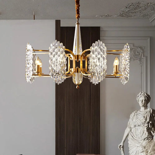 lustre moderne à led en cristal pour décoration nordique - vue 2 sur 10