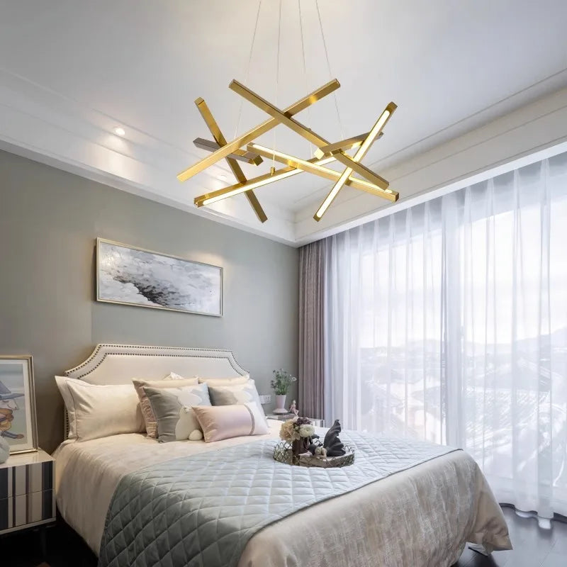 lustre led moderne simple pour éclairage intérieur - vue 6 sur 8