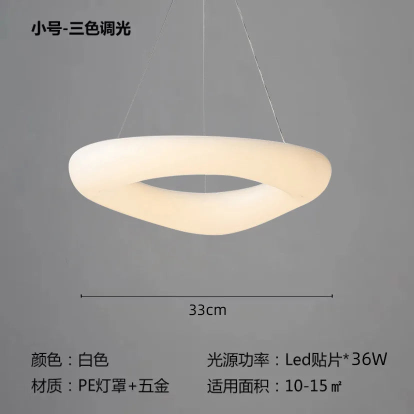 plafonnier led moderne en forme de nuages avec télécommande - vue 8 sur 14