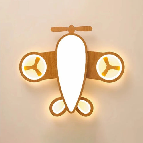 plafonnier led avion design nordique pour chambre enfant - vue 7 sur 8