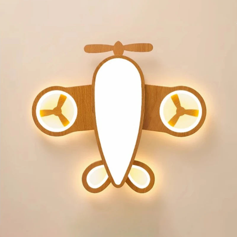 plafonnier led avion design nordique pour chambre enfant - vue 6 sur 8