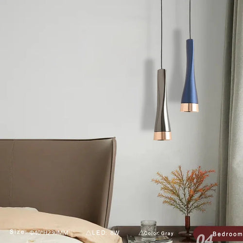 Lamp Modern Bedside Lights Elegant Aluminum Light Fixtures Adjustable Mini Metal Ceiling Lights For Kitchen Island Dining Room - vue 2 sur 10