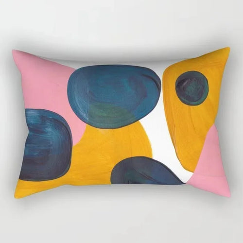 taie d'oreiller géométrique avec soutien lombaire pour chambre salon bureau