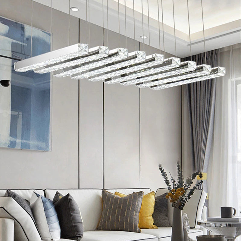 Modern Luxury Creative Led Crystal Chandelier Dining Room, Living Room, Kitchen Table, Meeting Room, Bedroom Lighting Chandelier - vue 3 sur 11