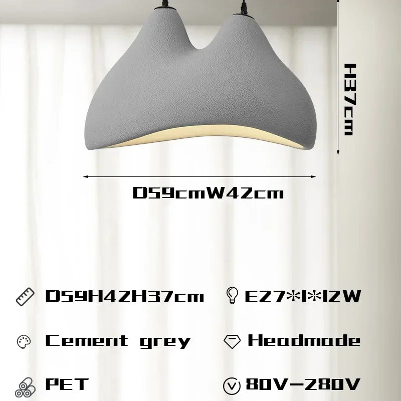 lustre led minimaliste créatif style wabi sabi éclairage nordique