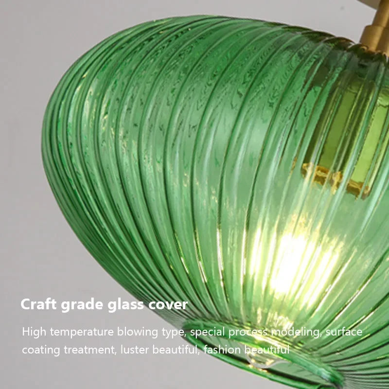 plafonnier led en verre style nordique minimaliste pour intérieur