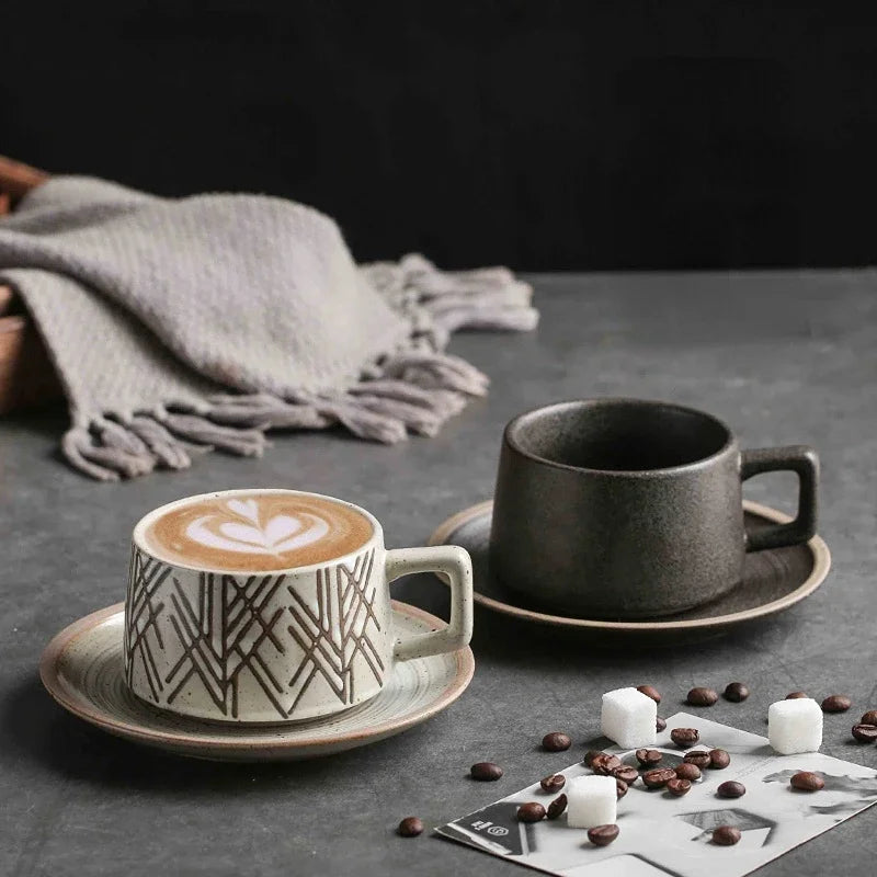 Service à thé céramique style japonais rétro tasses