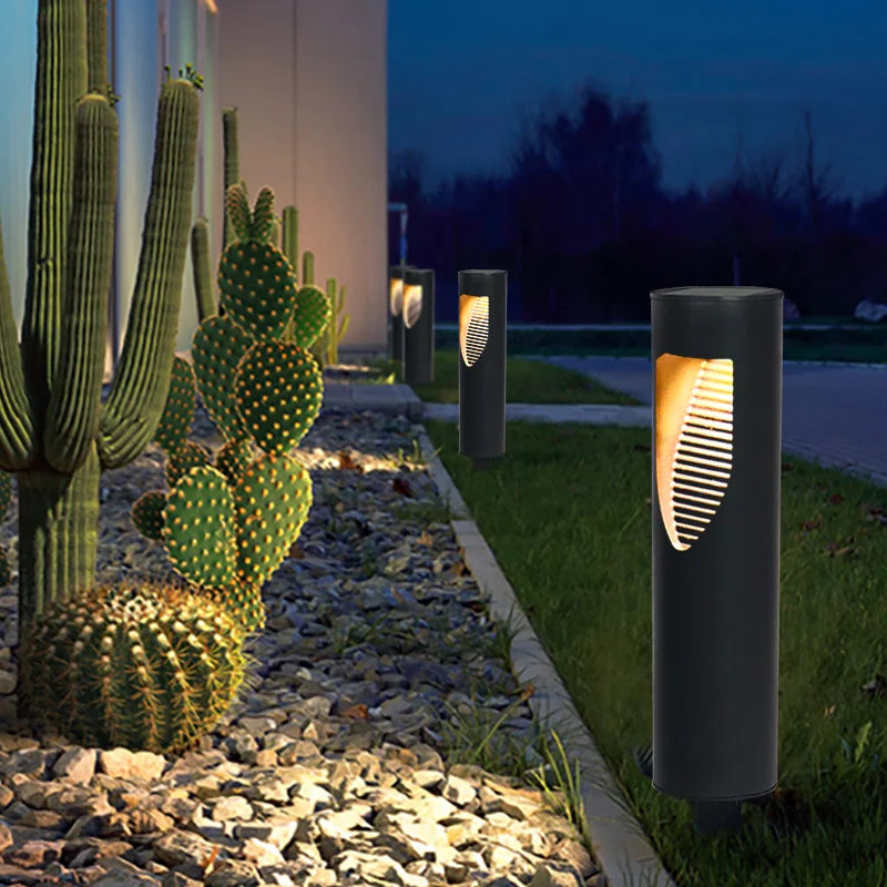 outdoor lighting Lumière de jardin lumière LED solaire IP65 lampe de pelouse simplicité moderne lumières extérieures solaires paysage pelouse borne lumineuse