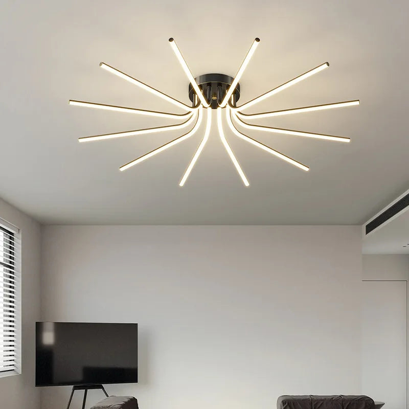 lustre led moderne minimaliste pour éclairage intérieur varié - vue 3 sur 12