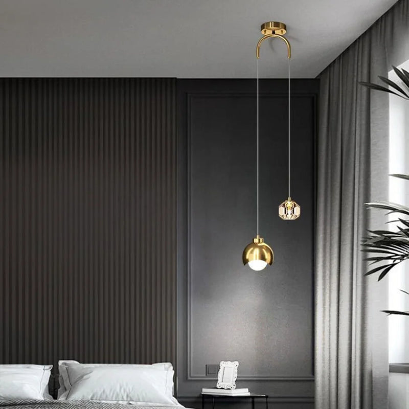 Éclairage de suspension LED moderne pour chambre à coucher chevet hôtel lampe suspendue décoration lustres entrée nordique plafonniers maison