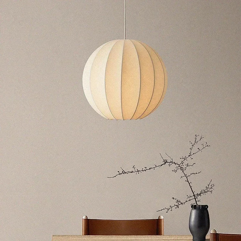 suspension en soie à led style nordique pour intérieur élégant