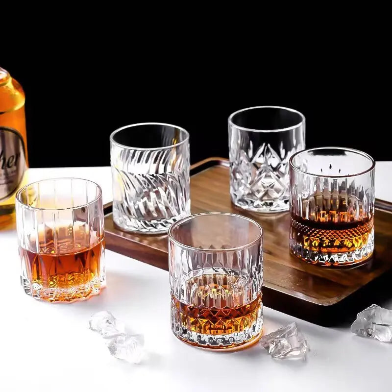 Verre hockey créatif fond épais pour cocktail whisky