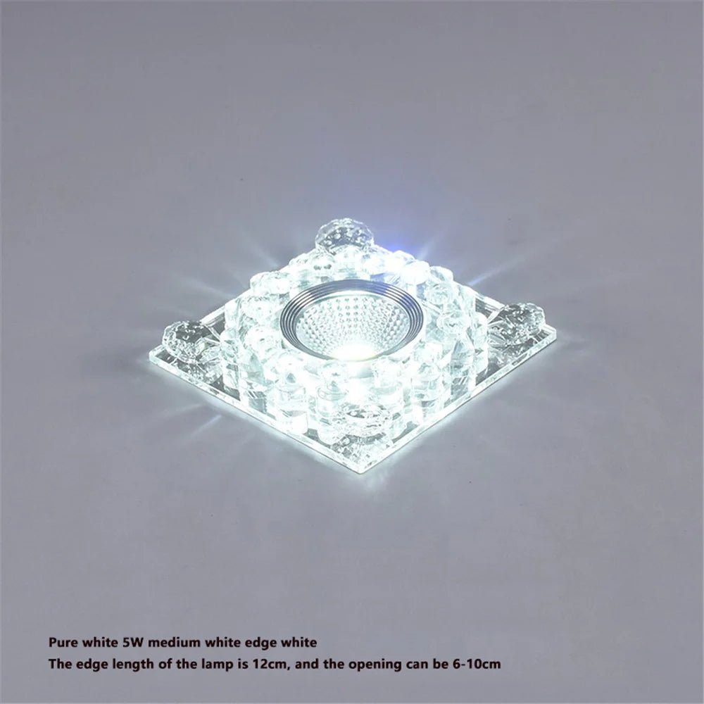 plafonnier led rgb carré en cristal pour décoration intérieure variée - vue 7 sur 24