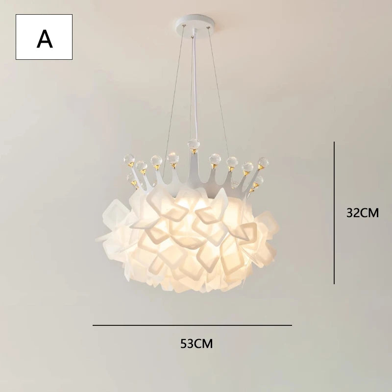 lustre romantique en cristal pour une décoration moderne