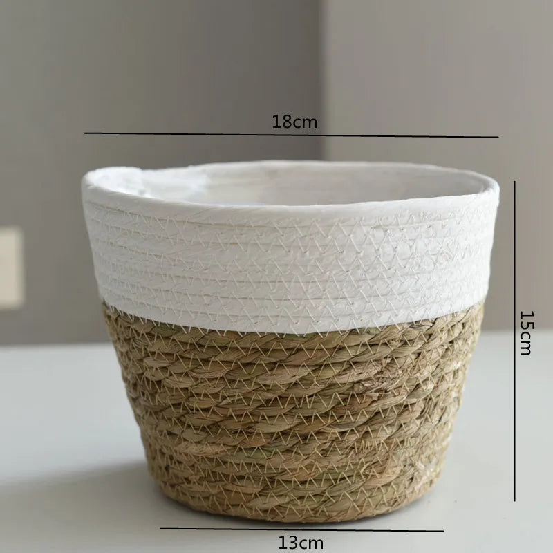 panier en paille pour plantes d'intérieur et d'extérieur - vue 21 sur 28