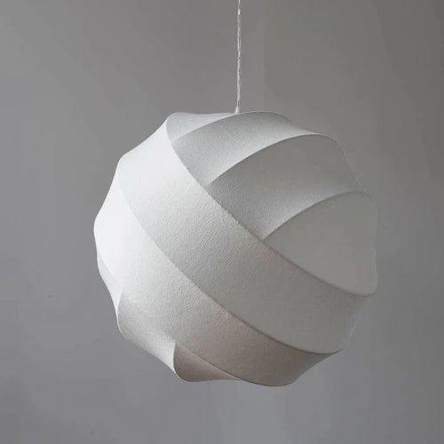 Lustre boule design en tissu style soie fait à la main - vue 3 sur 6