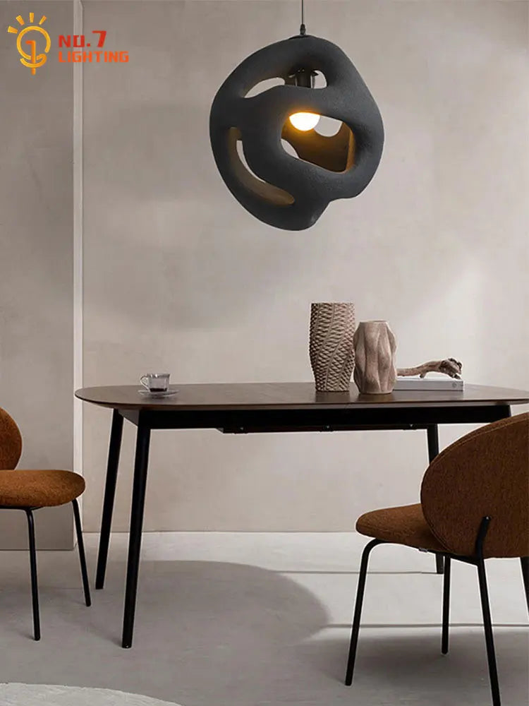 lampe suspendue décoration art japonais wabi-sabi - vue 6 sur 5