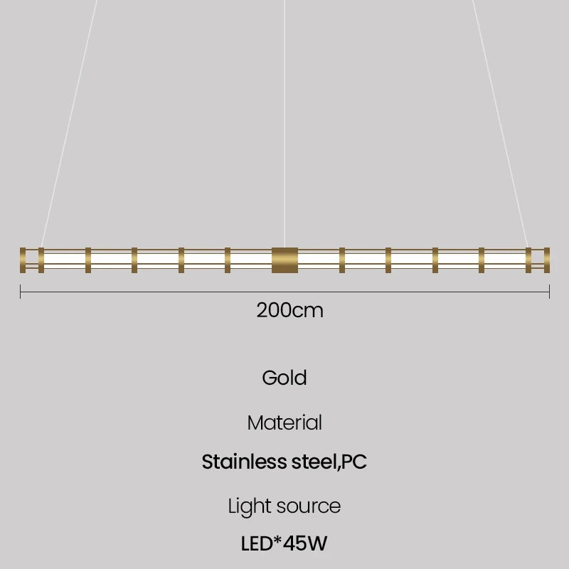 suspension tube nordique moderne pour décoration intérieure - vue 10 sur 10