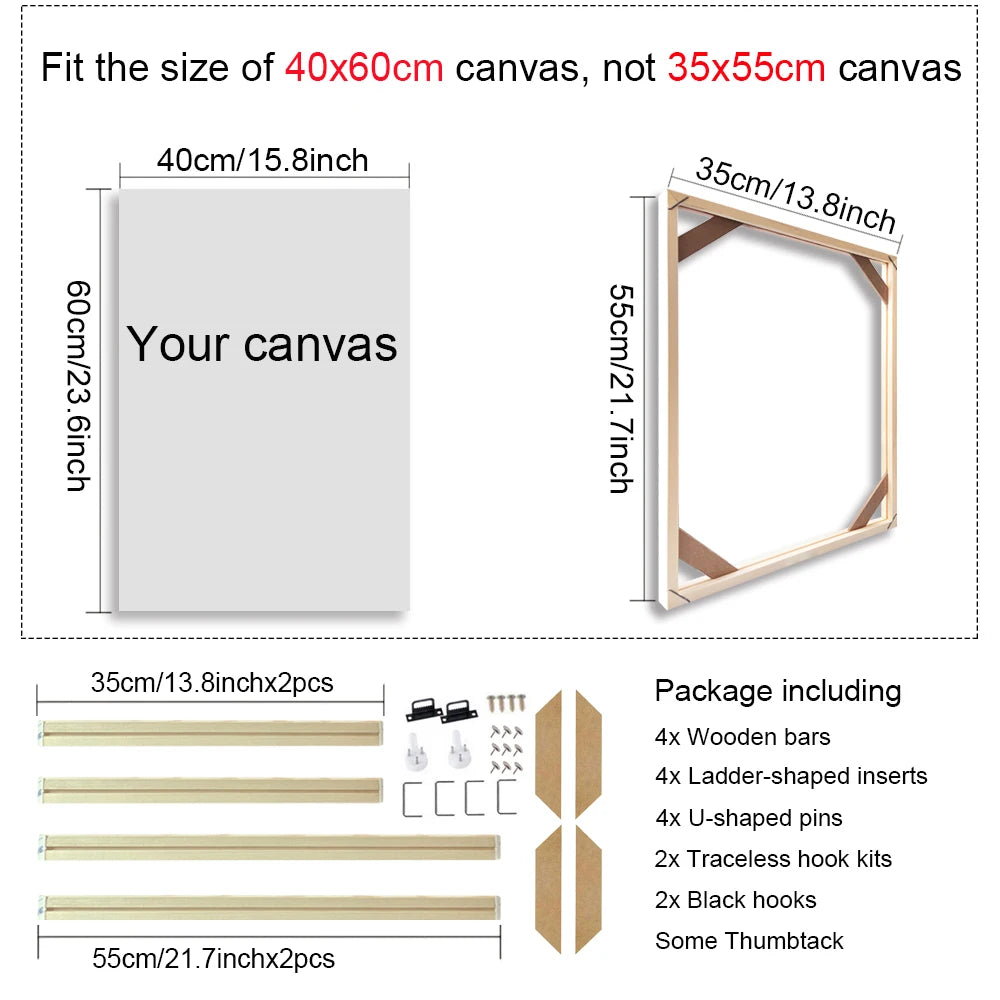 cadre mural en bois pour toiles et peintures décoratives - vue 12 sur 30